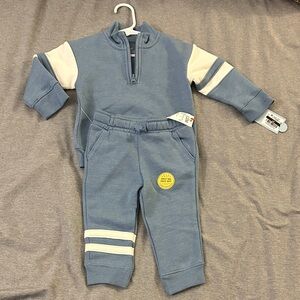 Cat & Jack Blue and Cream‎ Kids Jogger Set